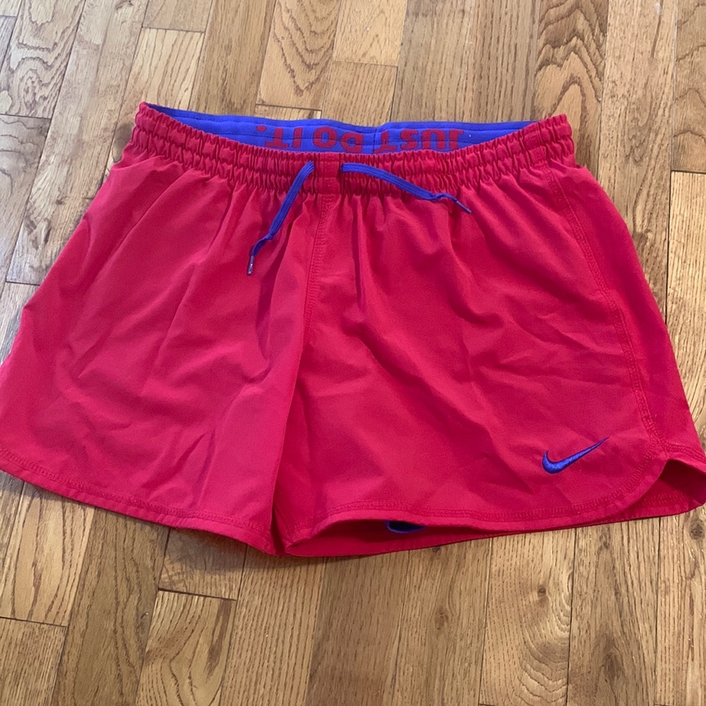 Nike fit dry shorts darker pink with purple lining size small